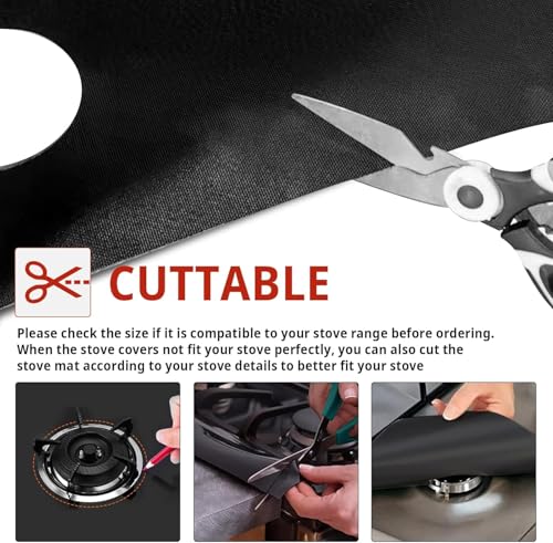 Hasanbar 2-Pack Gas Stove Top Covers for Samsung Ranges - Nonstick, Heat-Resistant & Reusable