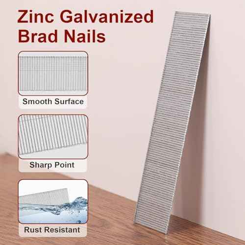 18 Gauge Brad Nails, 6000 Counts 1-1/4-inch 18 GA Brad Nails, Galvanized Nails for Nail Gun, Finishing Nail Gun Nails for Pneumatic, Electric Brad Nailer Gun
