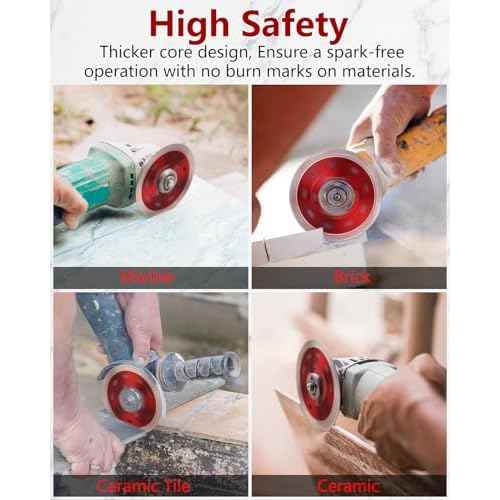 4.5" Diamond Blade for Angle Grinder, Super Thin Tile Saw Blades for Smooth Cutting, 2Pcs Indestructible Disc for Grinder Cutting Porcelain Ceramic Tile Granite Marbles.