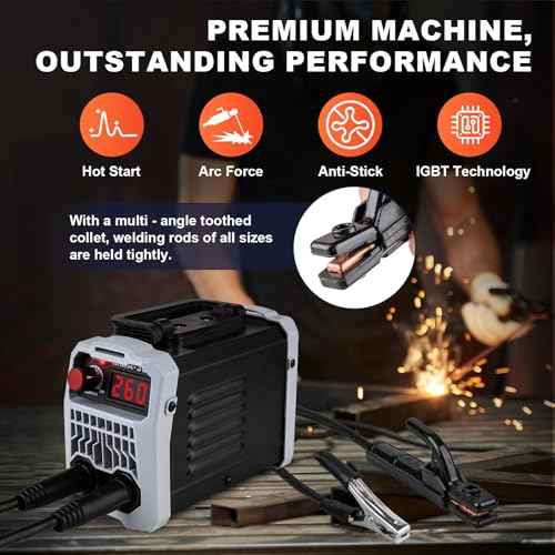BetyBedy Mini Stick Welder, Portable Welding Machine, 110V MMA-300Amp Welder Machine with Hot Start, Arc Force, Anti-Stick, IGBT Inverter Electric Welding Machine for 1/16"-1/8" Rod ARC Welder