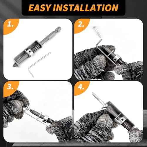 2Pcs Spring-loaded Screw Holder Bit,Scalable Screw Drive Guide Drill Bit Tip Holder,Anti-drop Screwdriver Bit,Single-Hand Operation Bit Holder for Electricians, DIY Home Repair