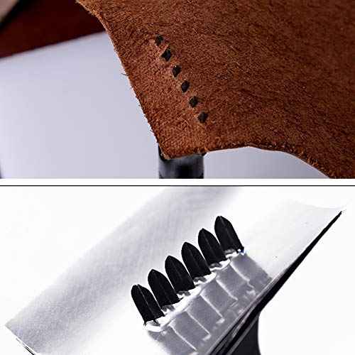 4 Pcs Leather Stitching Punch Leather Craft Tool Hole Punches 1/2/4/6 Prong Punch Lacing Stitching Punch Tool for Craft(3mm)