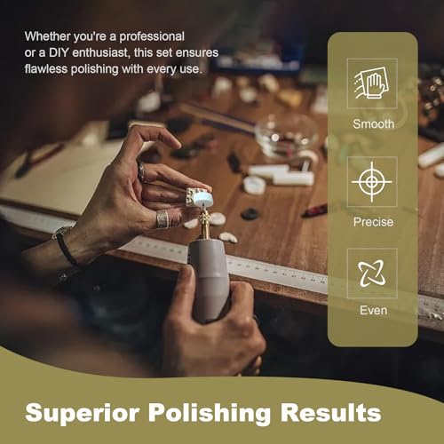 120PCS Polishing Buffing Wheels for Dremel Tool Accessories, 1/8" Shank Rotary Polishing Kit for Metal, Jewelry, Wood, Watches, Plastic, Glass & DIY Restoration