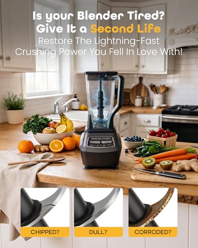 Ninja Blender Blade Replacement 72 oz Pitcher - 6 Blade Stainless Steel for BL640 BL642 BL680 BL770 BL910 BN701 BN751 BN801