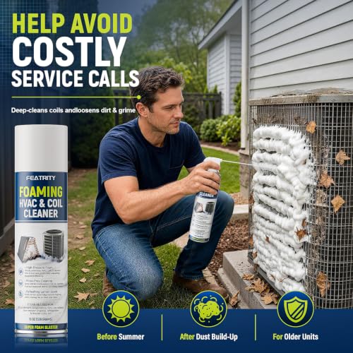 Featrity Foaming AC Coil Cleaner 38oz Pack of 2 for Evaporators & Condensers