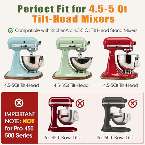 AVYREXO Mixer Slider Mat for KitchenAid 4.5-5 Qt Tilt-Head, Pine Brown