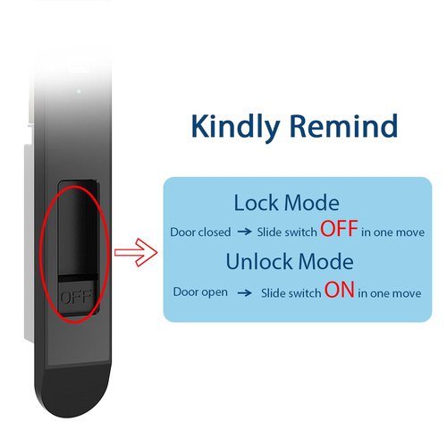 WINFREE Smart Lock for Sliding Doors & Windows | 4-in-1 Entry: Fingerprint, App, Card, Key | Rechargeable Battery | Extreme Temp Resistant (-20℃~60℃) | Works with Tuya/Smart Life