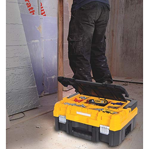 DEWALT TSTAK Small Parts and Screw Organizer Toolbox - 17.25"L x 13.25"W x 4.62"H, Removable Compartments