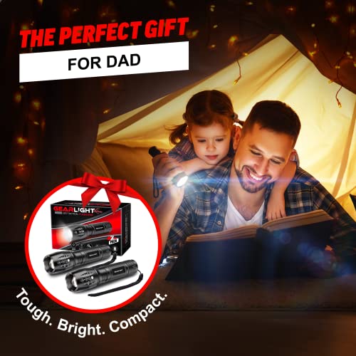 GearLight Mini Tactical LED Flashlights 2 Pack - 5 Modes, Zoomable Beam, Battery Not Included, Compact for Camping & Emergency