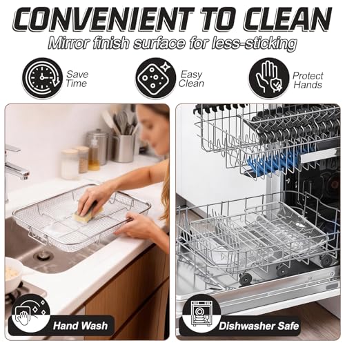 P&P CHEF 11.8 In Air Fryer Basket Set (3 Pieces) for Oven & Air Fryer, 11.8 x 9 x 2 Inches