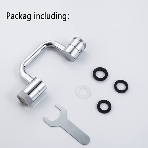 1080° Rotating Faucet Extender Aerator,Solid Brass Universal Splash Filter Faucet,1080 Big Angle Swivel Faucet Aerator Sink Attachment,Dual-Function 2-Flow Sprayer