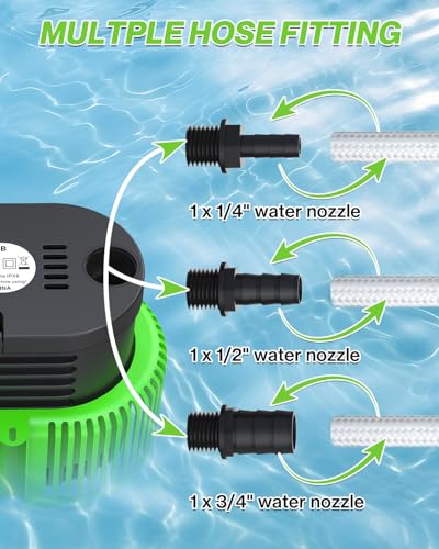 AgiiMan Green 850GPH Submersible Pool Cover Pump Above Ground Drainer