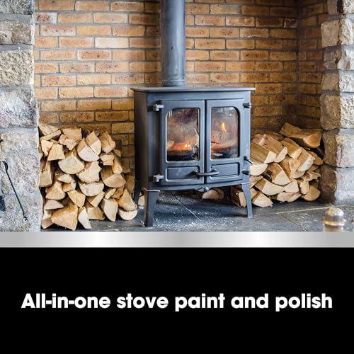 Furniture Clinic Stove Restorer - High Heat Matte Black Paint for Metal, 1 Application