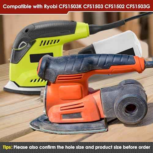 2 Pack Mouse Sander Replacement Pads Compatible with Ryobi 039065005001 Backing Platen Detail Sander Parts Compatible with CFS1503K CFS1503 CFS1502 CFS1503G