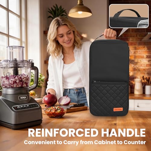 CROTIRAD Universal 8-14 Cup Food Processor Cover with Dust-Proof Pockets