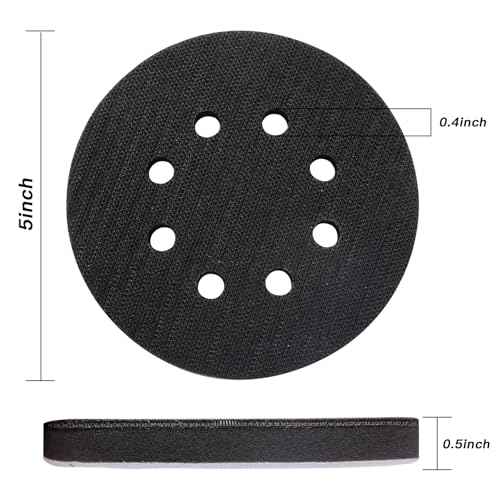 6 Pack 5 Inch 8 Holes Interface Pad, 5¡± Orbital Sander Foam Pad for in Sander, Hook and Loop Soft Sponge Cushion Buffing Sanding Disc Backing Pads (Set of 6)