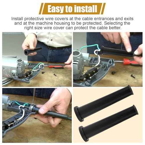 1619X02971 Strain Relief Replacement Part Cord Boot Protector, Strain Relief Cable Sleeve Hose Rubber for Skil Worm Drive Circular Saw HD5750 5825 HD77 HD77M for SKIL Saw Replacement Part - 2 Pcs