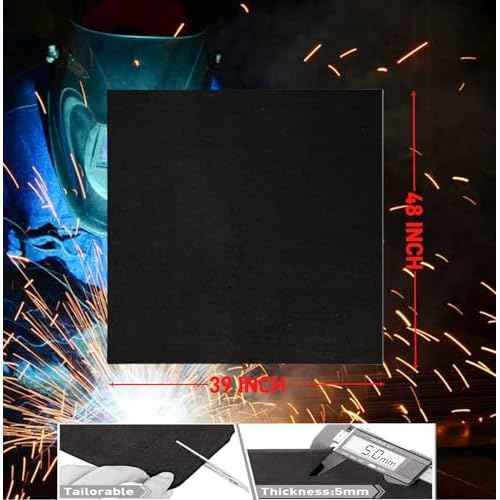 39 x 48 x 1/5 inches Carbon Fiber Welding Blanket Fireproof, Heat Resistant Fabric 1800¡ÆF High Temp Insulation Pad, Flame Retardant Protective Mat for Soldering Welding Brazing Plumbing
