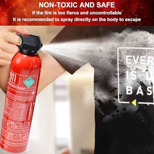 6 Pack Fire Extinguisher for Home with Mount - Upgraded 8-in-1 Portable Fire Extinguisher for Car Vehicle Boat House Kitchen, Water-Based Fire Extinguisher for A, B, C, K Fires