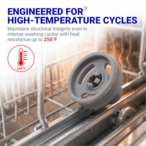 BlueStars WD12X10231 Dishwasher Lower Rack Wheel with Stud – 8 Pack