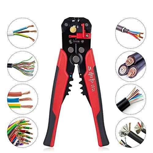 3 in 1 Self-Adjusting Wire Stripper Cutter, Wire Crimping Tool Wire Pliers for Wire Stripping, Cutting, Crimping 10-24 AWG (0.2-6.0mm©÷)