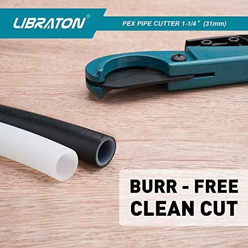 Libraton Pex Cutter 1-1/4", Pex Pipe Cutter, PEX Tube Cutter, Pex Pipe Tool, PEX Pipe Cutting Tools for PEX, PVC (Thin), PPR Plastic