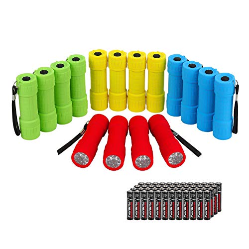 EverBrite 16-Pack Mini LED Flashlights with 48 AAA Batteries – Compact & Portable