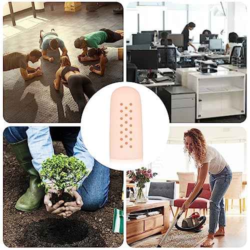 16Pcs Gel Finger Cots with Air Holes, Gel Finger Protectors Finger Covers Protection for Finger Tips, Breathable Finger Covers Finger Caps Gloves Finger Protectors for Wound, Finger Cracking