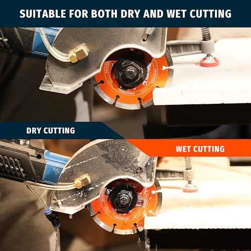 4-1/2 Inch Segmented Diamond Saw Blades 2-Pack, Diamond Cutting Wheel for Angle Grinder, Tile Cutter Blades, for Cutting Stone Marble Granite Concrete Brick, 7/8¡¯¡¯-20mm Arbor