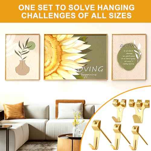KURUI 303Pcs Picture Hanging Kit, Picture Hangers Assorted Kit with Heavy Duty Picture Hanging Hooks/Hardware Nails/Sawtooth/Wire/D Rings/Level, Metal Picture Wall Hooks for Frame Canvas Mounting