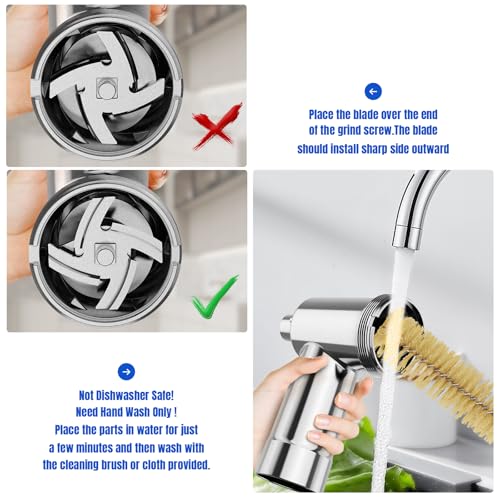 GuanQiao Aluminium & Stainless Steel Metal Food Grinder Attachment for KitchenAid Stand Mixer