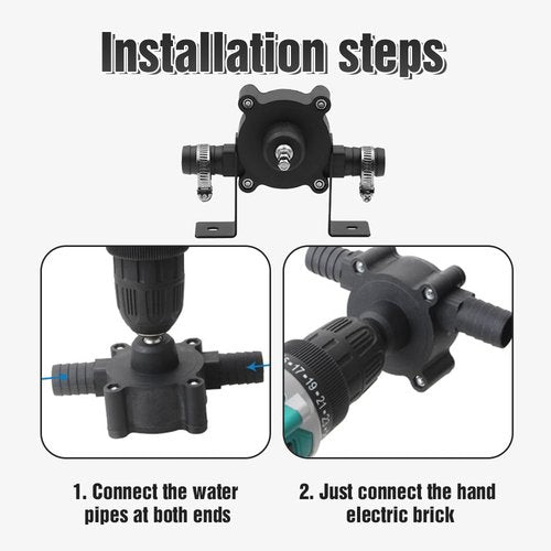 Hand Electric Drill Drive Self Priming Water Transfers Pump, 2025 New Portable Hand Drill Pump Water Transfer Pumps, Electric Well Hand Pumps (1)