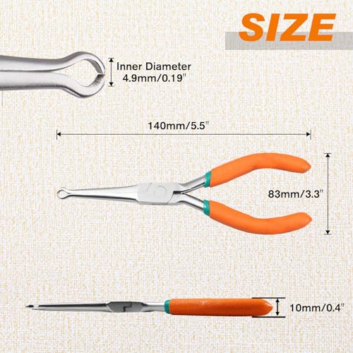 SPEEDWOX 5.5 Inch Hose Grip Pliers - Ring Nose Pliers, Spark Plug Removal, Cable Clamp Tool