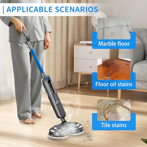 YUYUXB 3897A/3712 SpinWave Steam Mop Pads Replacement – 6 Pack, Velcro Fit