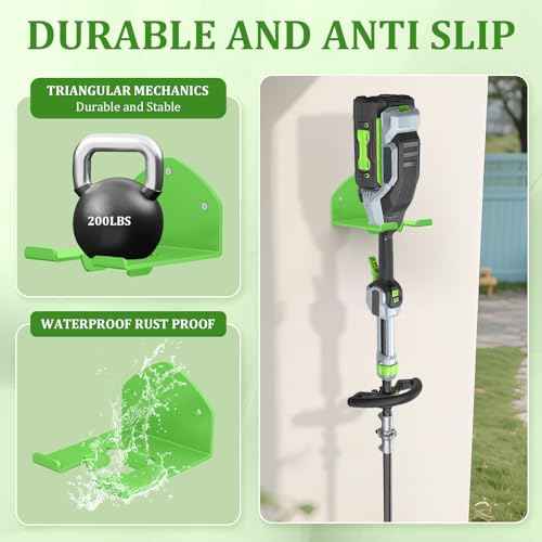 Power Tool Organizer Wall Mount, Lawn Tool Storage Rack for Weed Eater, Trimmer Rack for E.GO Power+ String Trimmer, Battery Powered 2 Pack