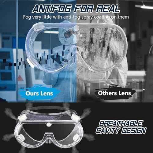 Anti-fog Safety Goggles,Adjustable Chemistry Lab Goggles