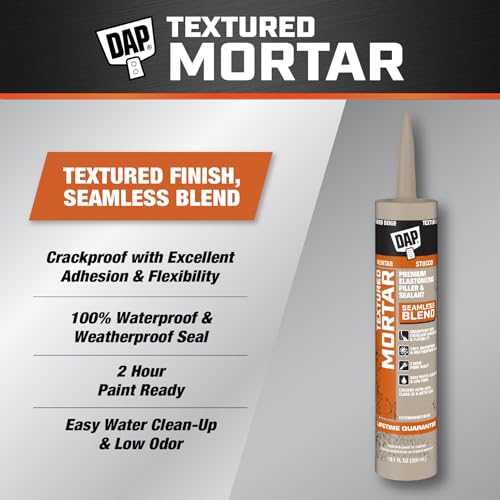 DAP 10.1 Oz Textured Mortar Sealant Beige - Waterproof Elastomeric Filler for Masonry & Concrete