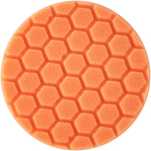 Chemical Guys Hex-Logic Medium-Heavy Cutting Foam Pad 5.5 Inch - Orange, 1 Pack