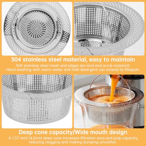 KZTRQAML Juicer Strainer for Nama J2 Cold Press Juicer – Fine Mesh Pulp Filter