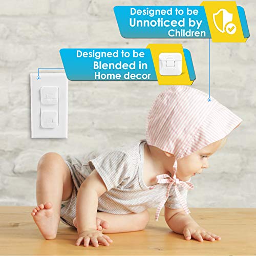 Babepai White 38-Pack Childproof Electrical Outlet Covers Safety Plug Protectors