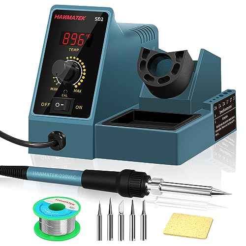 Soldering Station Digital Display with 5 Extra Iron Tips Soldering Iron Station 392¢µ-896¢µ Temperature Adjustable Better Soldering Iron Soldering Kit with Solder Bracket SD2