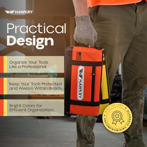 HAWKRY Oxford Waterproof Tool Bag set of 2 ? Small Tool Bag and Tool Pouch, Fishing Bag, Travel Pouch, Compact, Durable Small Travel Bag, Multipurpose Tool Bags for Men for Work, Fishing and Travel