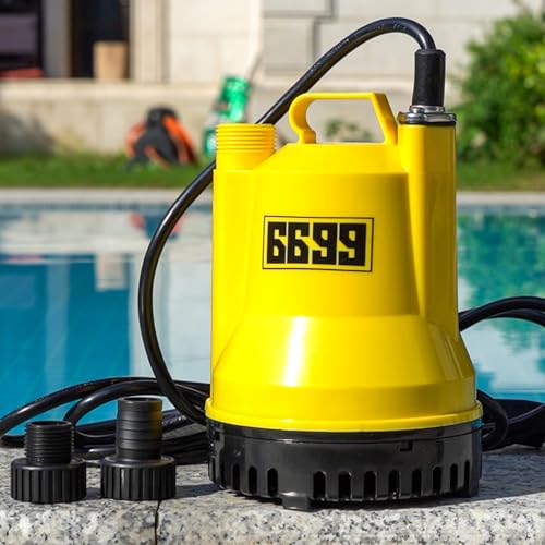 1/6HP Submersible Utility Pump for Water Drainage, Flood Cleanup, 1100 GPH