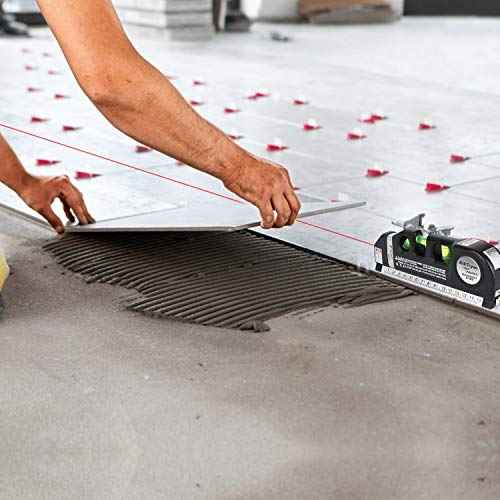 Laser Level Line Tool, Multipurpose Laser Level Kit Standard Cross Line Laser leveler Beam Tool with Metric Rulers 8ft/2.5M for Picture Hanging cabinets Tile Walls by AikTryee.