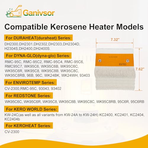 Ganivsor 32225 Replacement Wick Pack (2/Pack) for KW-24C, DH-2300, CV-2300 series