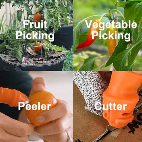 12 Pcs Gardening Thumb Knife Set, Finger Cutter with Anti-Cutting Finger Protector, Thumb Cutter for Vegetable Garden, Harvesting and Deadheading, Present for Gardeners