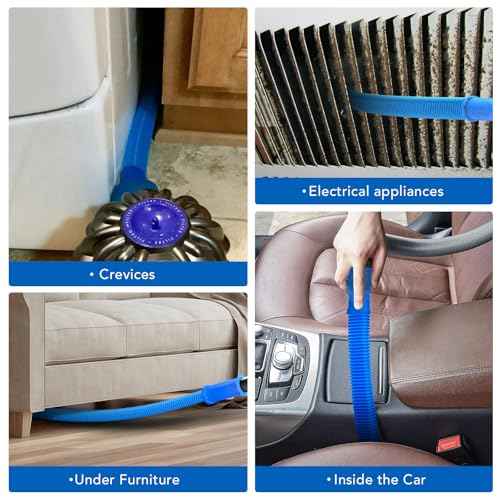 Sealegend Dryer Vent Cleaner Kit Vacuum Hose Attachment Compatible with Most Vacuum Cleaner, Quickly Lint Remover Cleaning Supplies