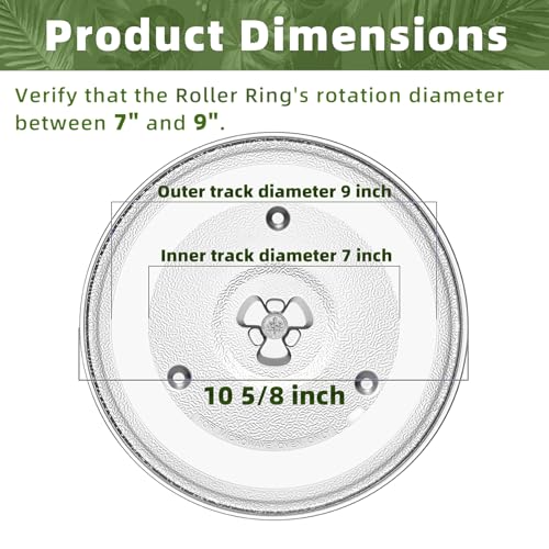 10.6" Microwave Glass Turntable Compatible with GE WB48X26755