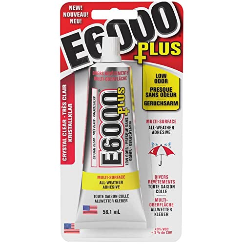 E6000 Plus Multi-Purpose Clear Glue 56.1ml Waterproof & Paintable Strong Flexible Adhesive