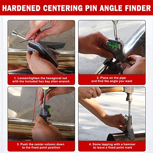 Pipe Center Finder, Pipefitter Tools w/Centering Head, Fitting Finder